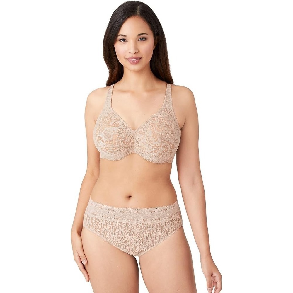 Wacoal Women's Halo Lace Full Coverage Underwire‎ Bra - Toast - 32DDD